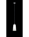Sospensione Moderna Koni 1xE27 Nichel E Vetro Bianco Ø15 cm Trio Lighting