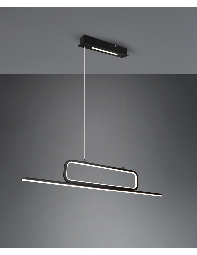 Sospensione Moderna Nera Aick Led Dimmerabile