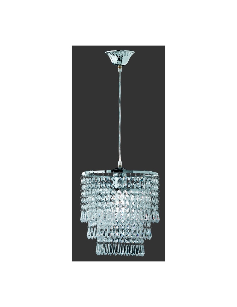 Lampada a Sospensione Orient Cromo Ø25 cm Pendenti Decorativi