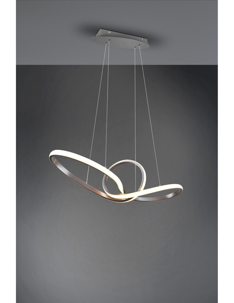 Sospensione LED Dimmerabile Nichel L80 cm