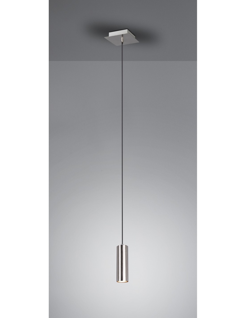 Sospensione Singola Cilindro GU10 Marley Nichel Trio Lighting