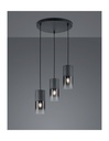 Sospensione Vintage 3 x E27 Metallo Nero