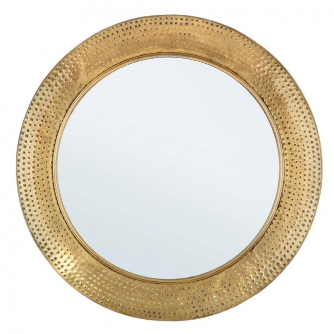 Specchio Adara Oro D80 - Acciaio Finitura Oro, Misura Specchio: Ø70