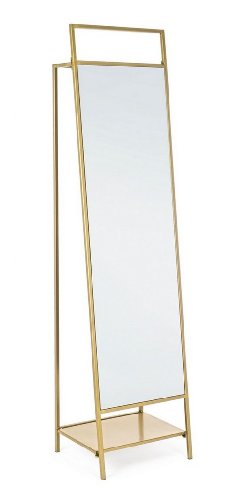 Specchio Stretto con Portabiti Ekal Oro  Cod.0242616