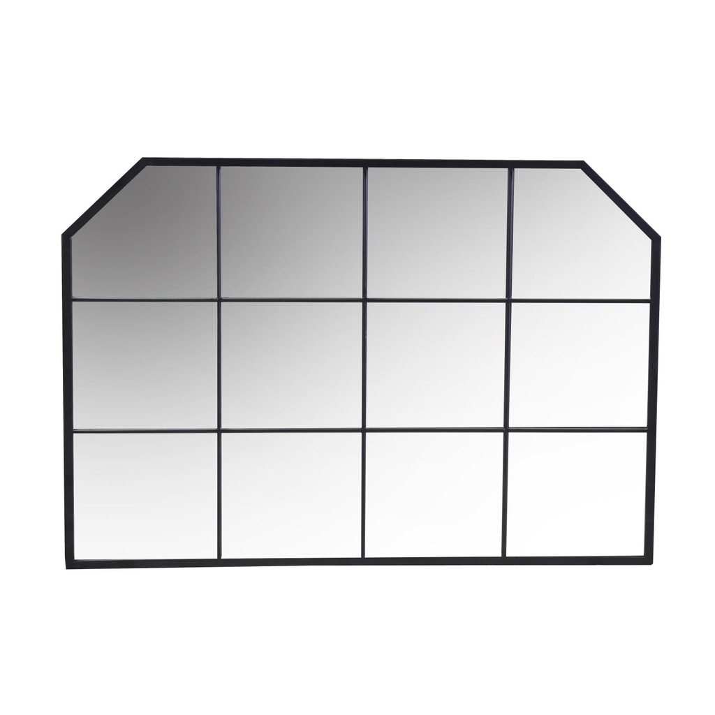 Specchio Nero in Metallo 100x2x70 cm