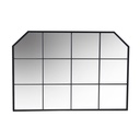 Specchio Nero in Metallo 100x2x70 cm