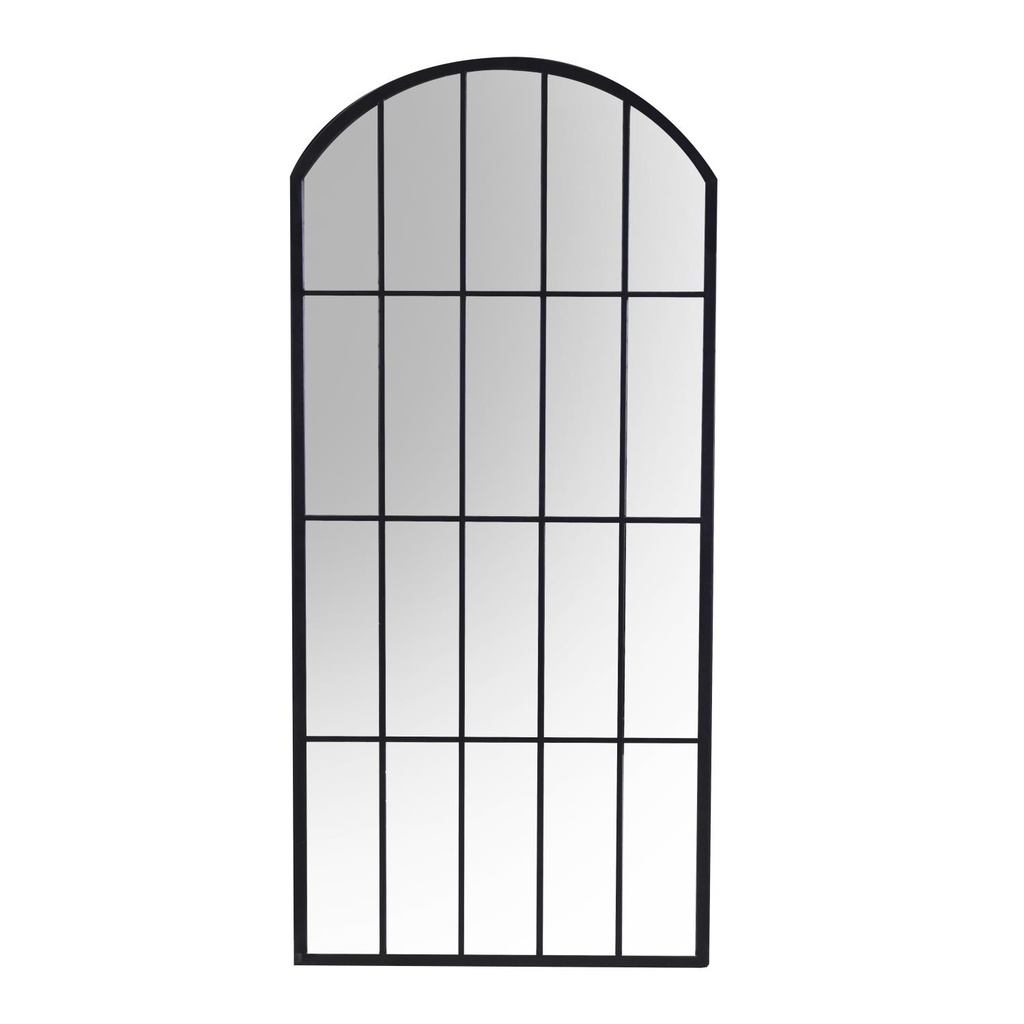 Specchio Nero in Metallo 64x2x139 cm