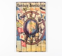 Stampa su legno con tela multicolor, finitura in stampa HD, telaio in legno, 3x60x100 cm