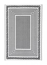 Tappeto Jacquard Reversibile Bianco-Nero 180x270