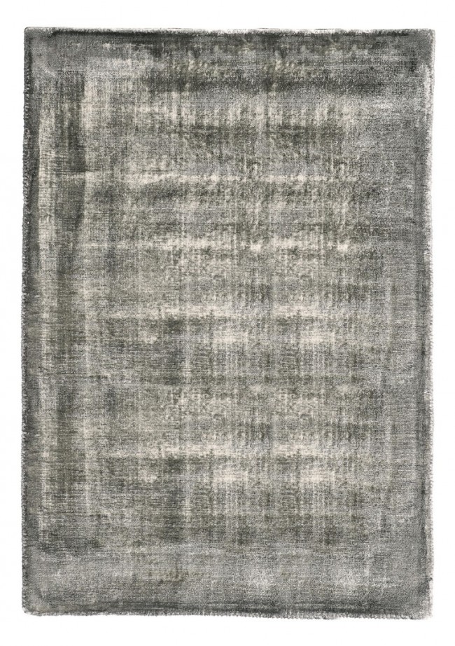 Tappeto Rashmi Grigio 160x230 - Tessuto Artigianale in Viscosa e Cotone