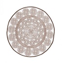 Tappeto Rasht Bianco-Marrone D150