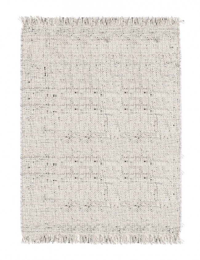 Tappeto Senuri Beige 140x200 - Lana e Poliestere - 2.450 gr/m2 - Prodotto Artigianale