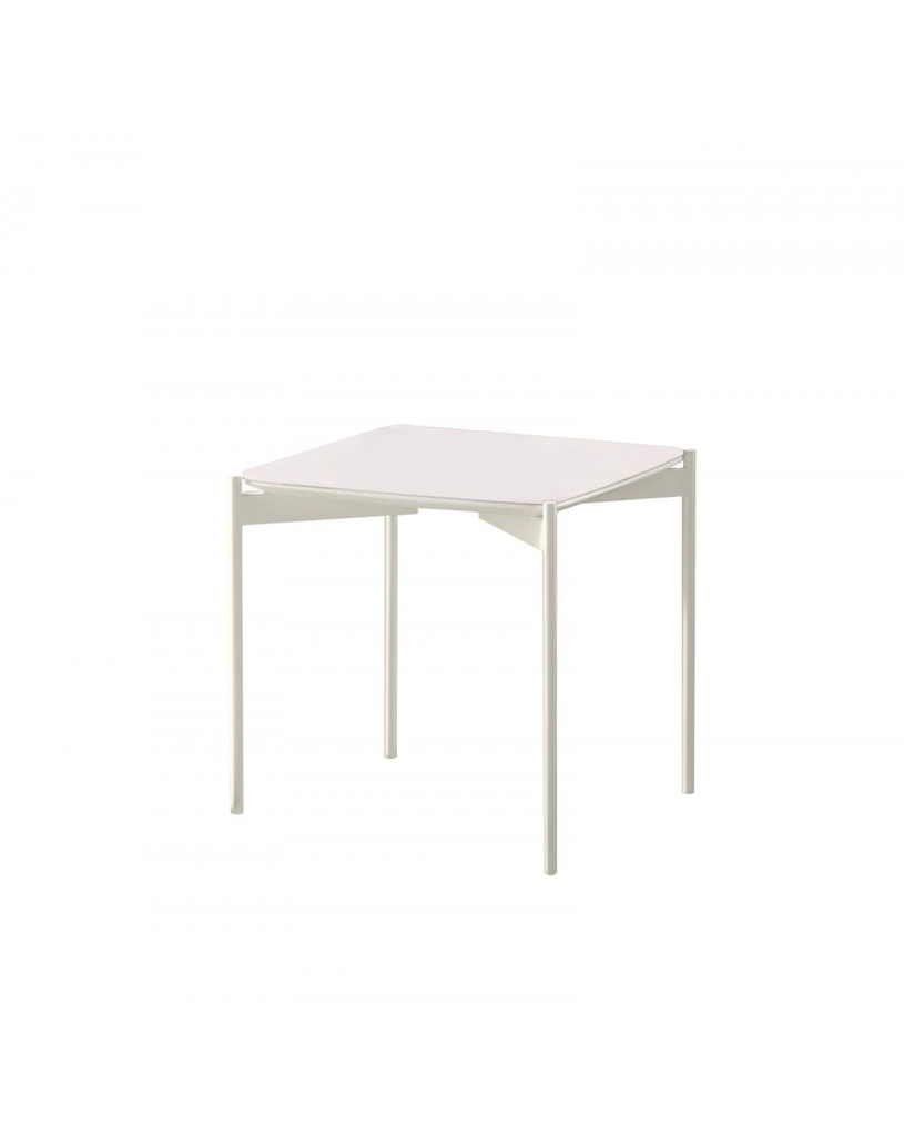 Tavolino elegante in ceramica e metallo, 45 x 45 x 45