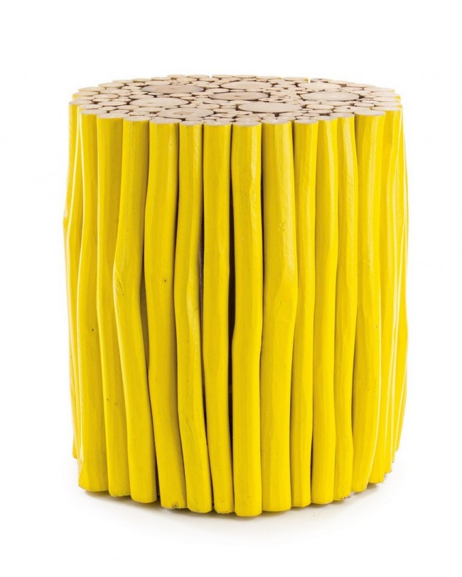 Tavolino in Teak Guadalupe Giallo