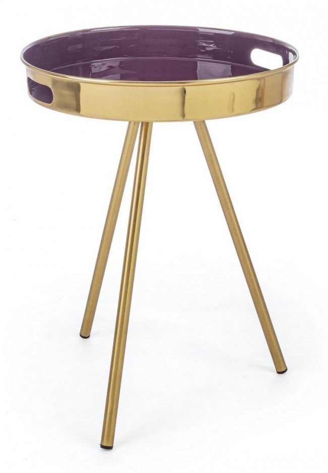 Tavolino Inesh Porpora D42 - Elegante Complemento d'Arredo
