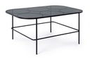 Tavolino elegante Morissa 91X61 in acciaio verniciato a polvere e vetro temperato