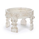 Tavolino in legno stile fusion Ø50a - 35h