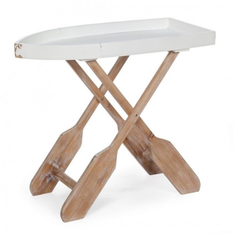 Tavolino in legno pieghevole 76x40x h66 cm