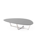 Tavolino in mdf grigio chiaro 140x80x32h cm