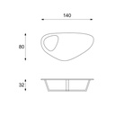 Tavolino elegante in MDF grigio scuro con base in metallo, 140x80x32h cm