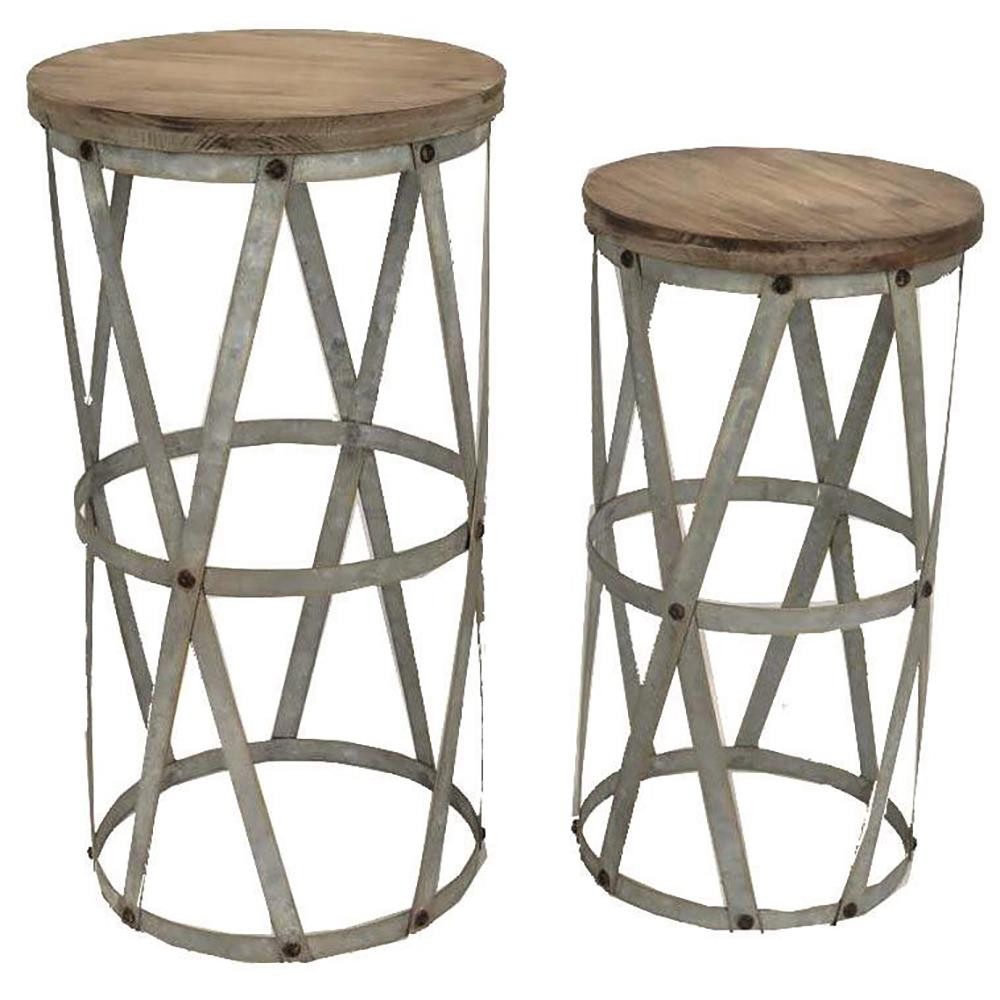 Tavolino in legno tondo cmø38,5h72,5