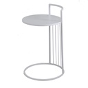 Tavolino metallo bianco tondo ø38 cm