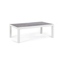 Tavolino da esterno in alluminio bianco KLEDI LUNAR 120x70x h43 cm