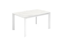 Tavolo allungabile elegante e funzionale, 140-200 x 90 x 76 cm, con top in ceramica marmo bianco e gambe in metallo