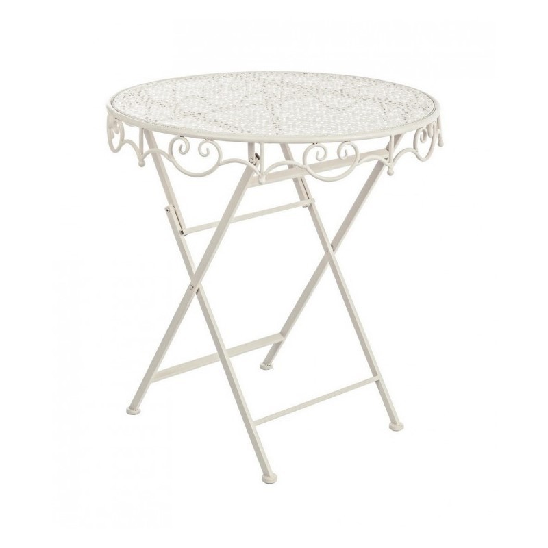 Tavolo classico crema Giselle D70 cm