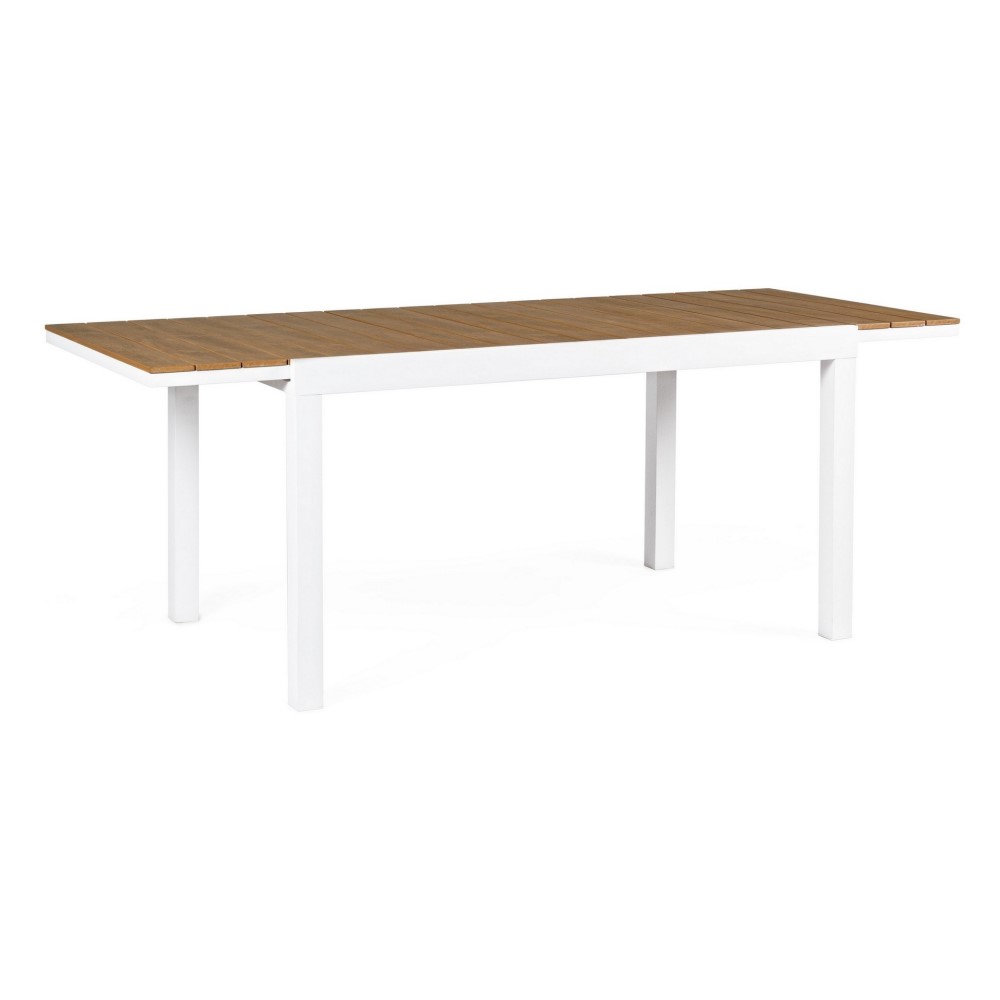 Tavolo allungabile 140-200x90 bianco in alluminio