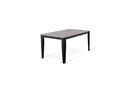 Tavolo allungabile in melaminico e metallo, antracite-nero, 90x156-316x76 cm