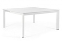Tavolo Allungabile Giardino Konnor Bianco - Dimensioni 160x110/160x77.5 cm