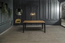 Tavolo allungabile in rovere e metallo nero, 80 cm x 130 cm - 290 cm x 76 cm