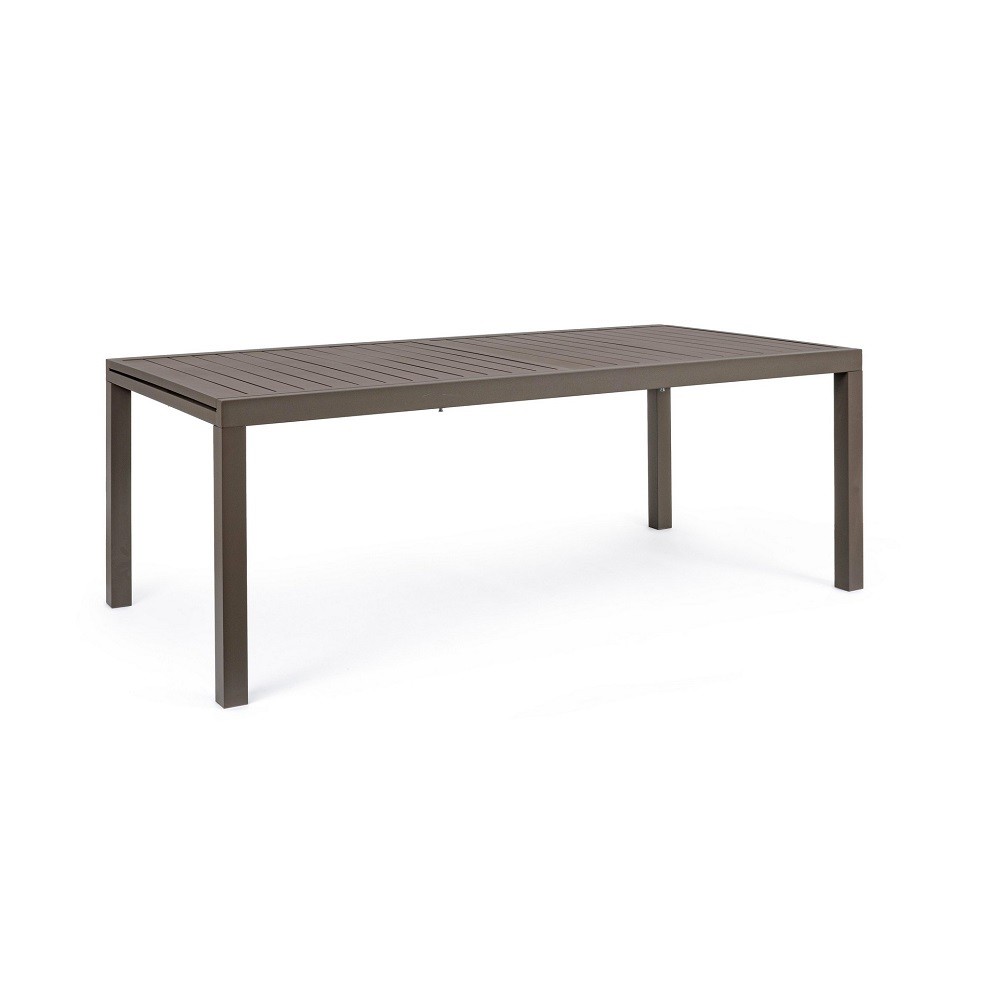 Tavolo allungabile per arredo giardino in alluminio marrone Hide 200/300 x 100 cm