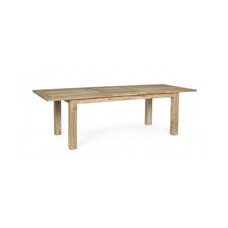 Tavolo da esterno Rettangolare in Legno Teak FSC cm 200/260x 100x h 78