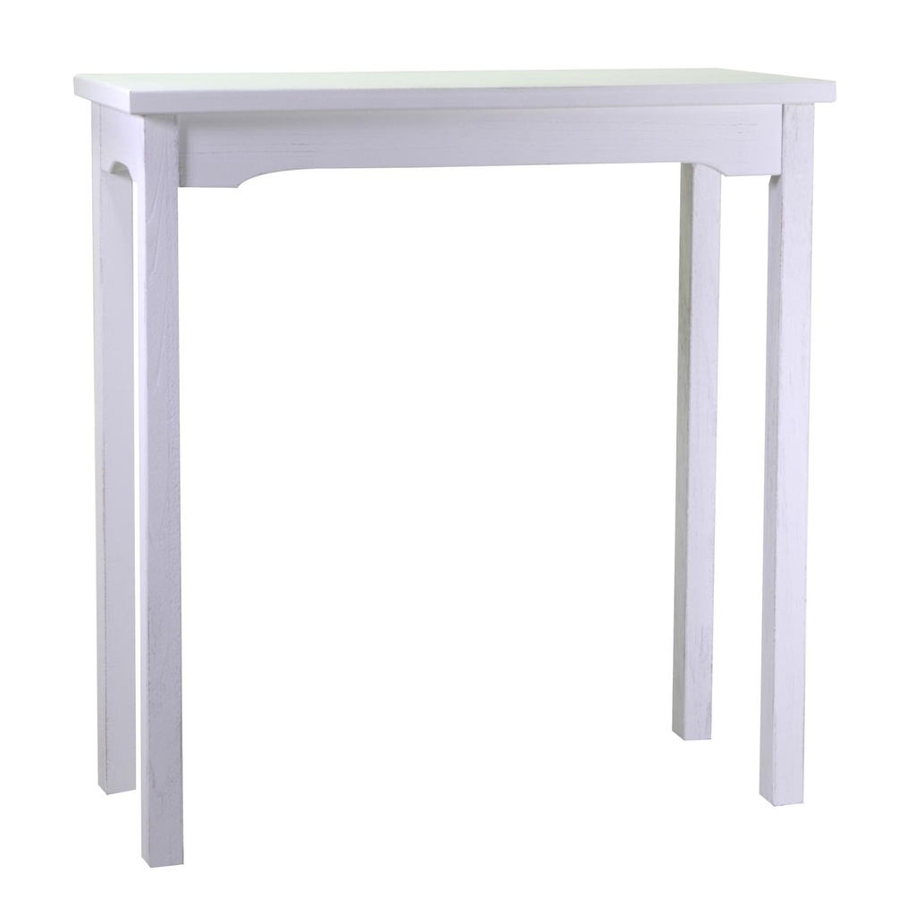 Tavolo esposizione rettangolare in legno bianco Nantes - Dimensioni: 114x46x100 cm