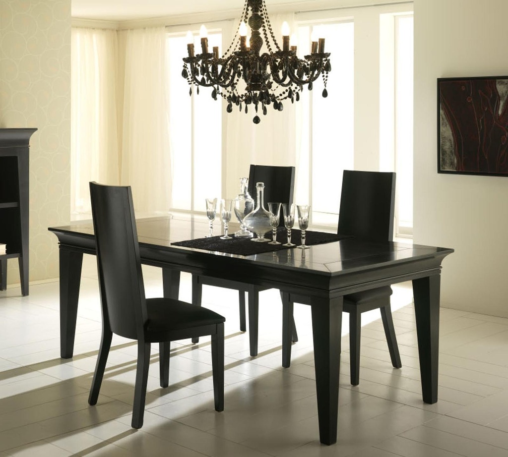 Tavolo fisso in legno con top bianco, 100x200x75 cm