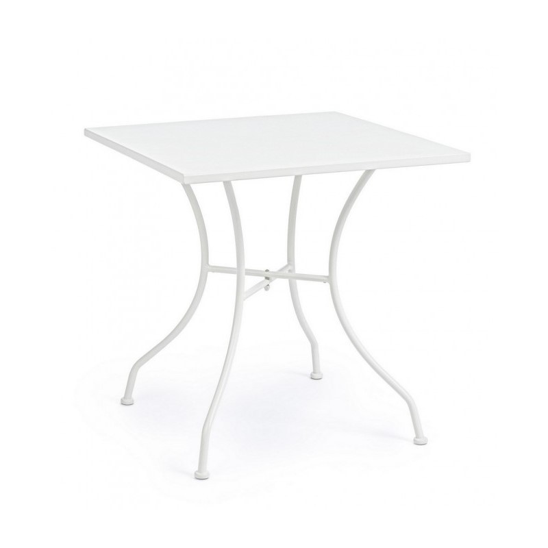 Tavolo in acciaio bianco Kelsie 70x70 cm