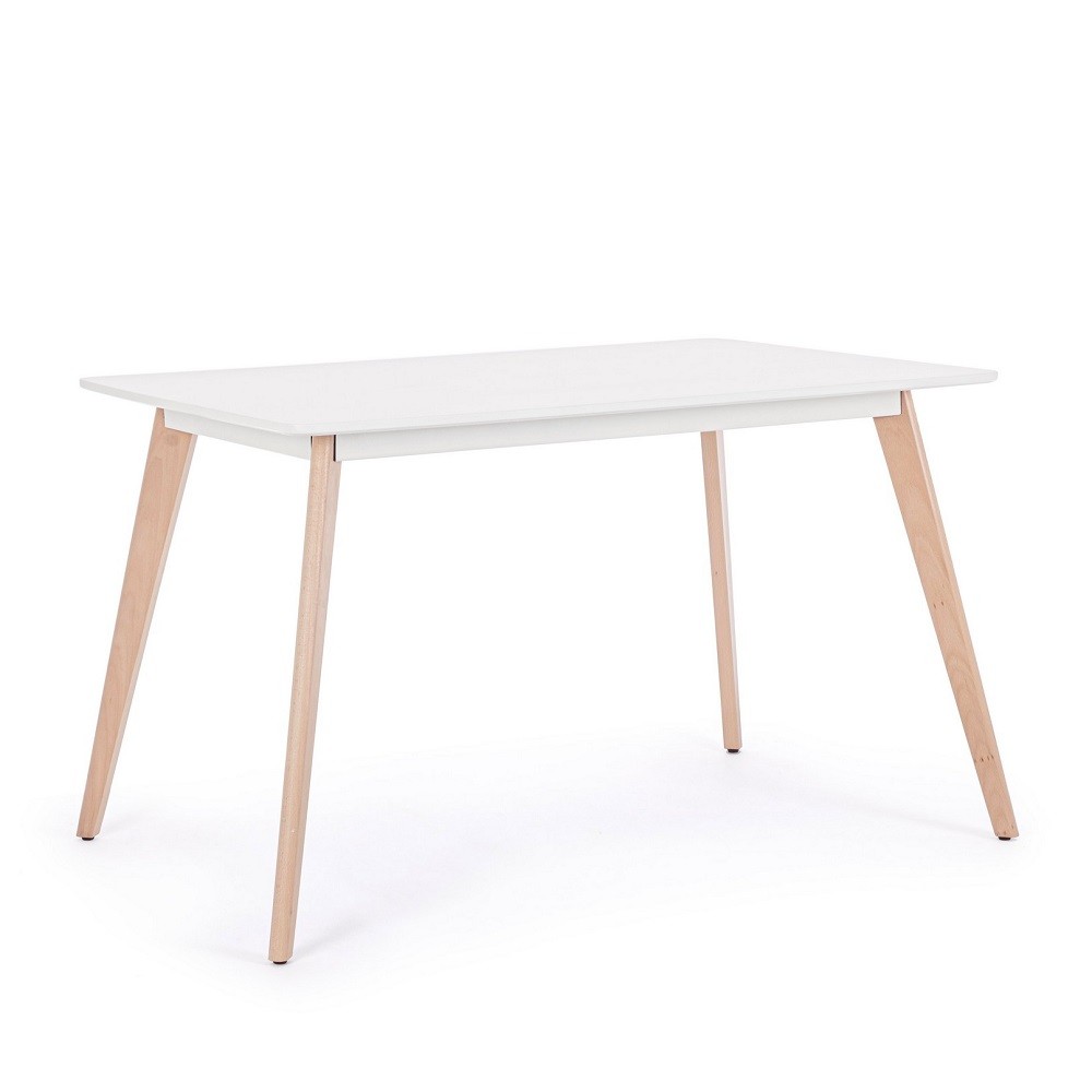 Tavolo in legno bianco Michelangelo 120 x 80 cm