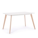Tavolo in legno bianco Michelangelo 120 x 80 cm