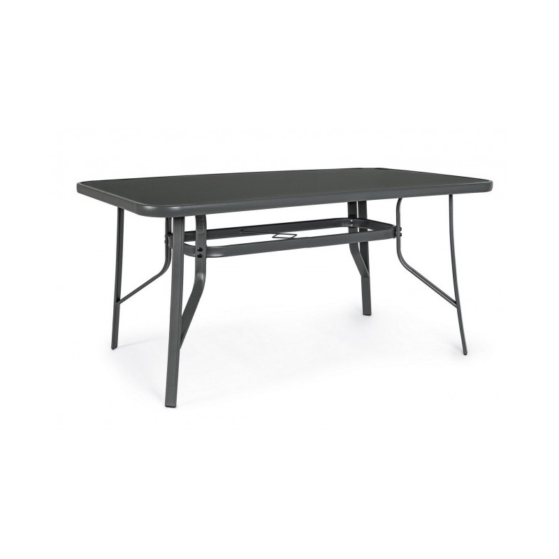 Tavolo per esterno in acciaio Martinez 150x90x70cm