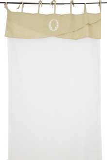 Tenda bianca con balza beige cu-2092 140 x 260 cm