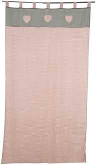 Tenda rosa decoro cuori cm. 154x260
