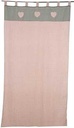 Tenda rosa decoro cuori cm. 154x260