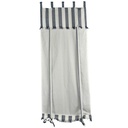 Tenda a righe in tessuto blu ventoso misto lino cm58x160
