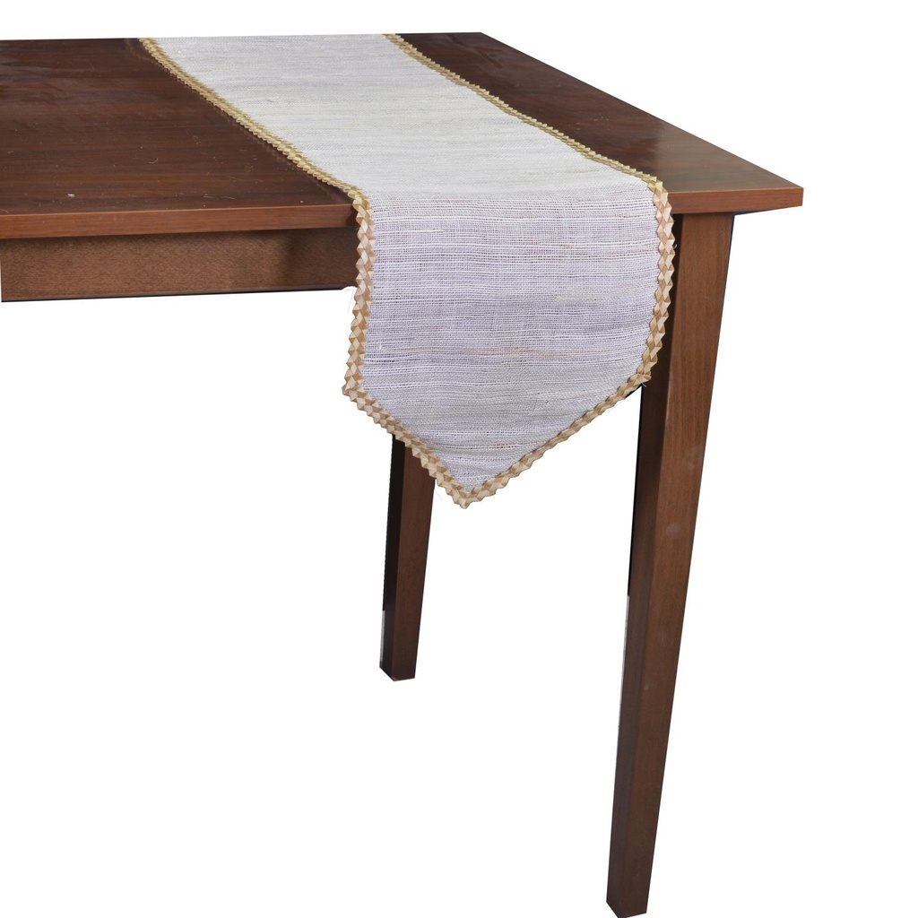 Tovaglia runner tessuto bianco rettangolare 30x150 cm