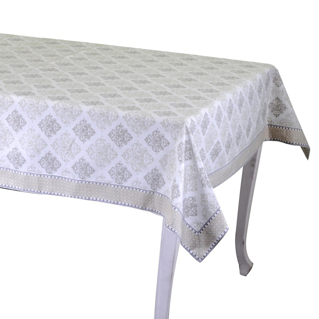 Tovaglia in broccato bianco rettangolare 140x180 cm