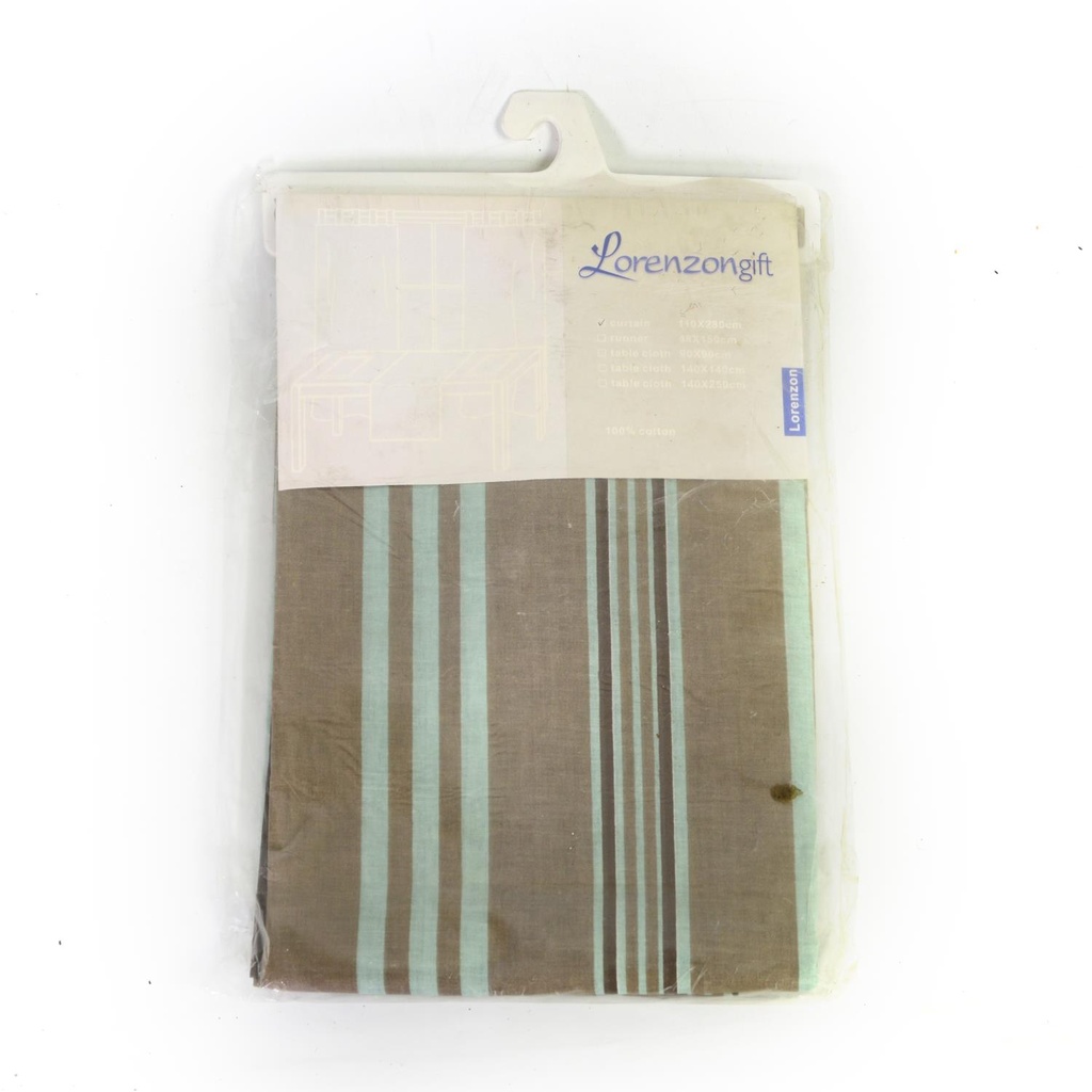 Tovaglia verdeacqua a strisce, cm110x280h0