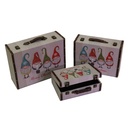 Valigia rettangolare in ecopelle per 1-3 gnomi cm40x30h14