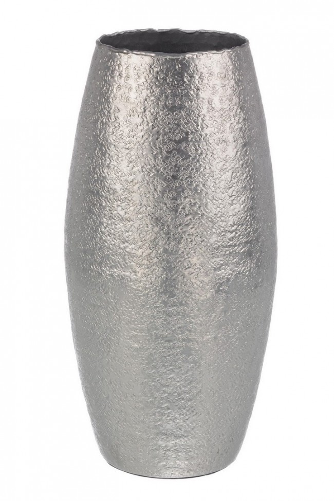 Vaso Decorativo Graceful Bombato Argento - Dimensioni: 18x39 cm